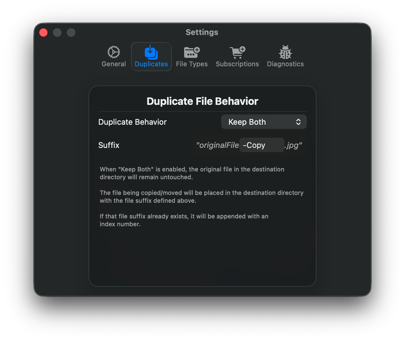 CardReader duplicates settings
